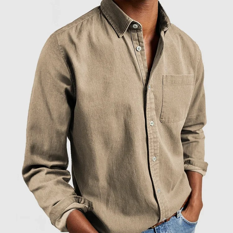 Men's Long Sleeve Button-Up Shirt