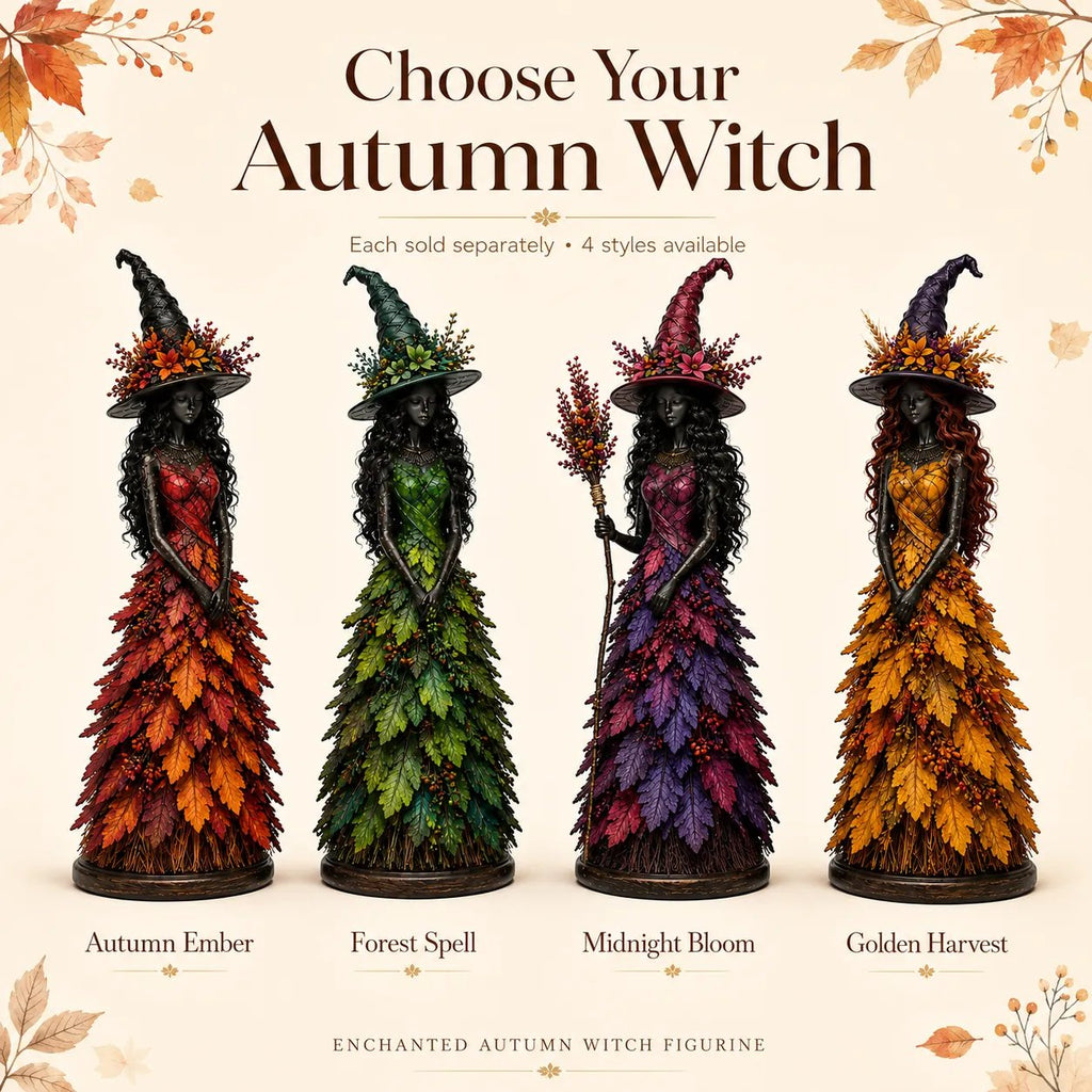Enchanted Autumn Witch Figurine