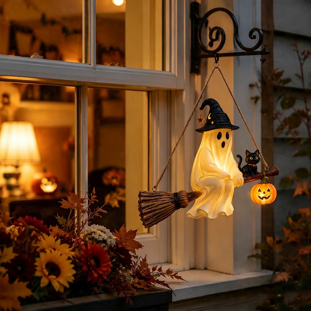 👻💀 Flash Sale 49% OFF🔥 Hanging ghost lamp | Eye-Catching Halloween Door Decoration
