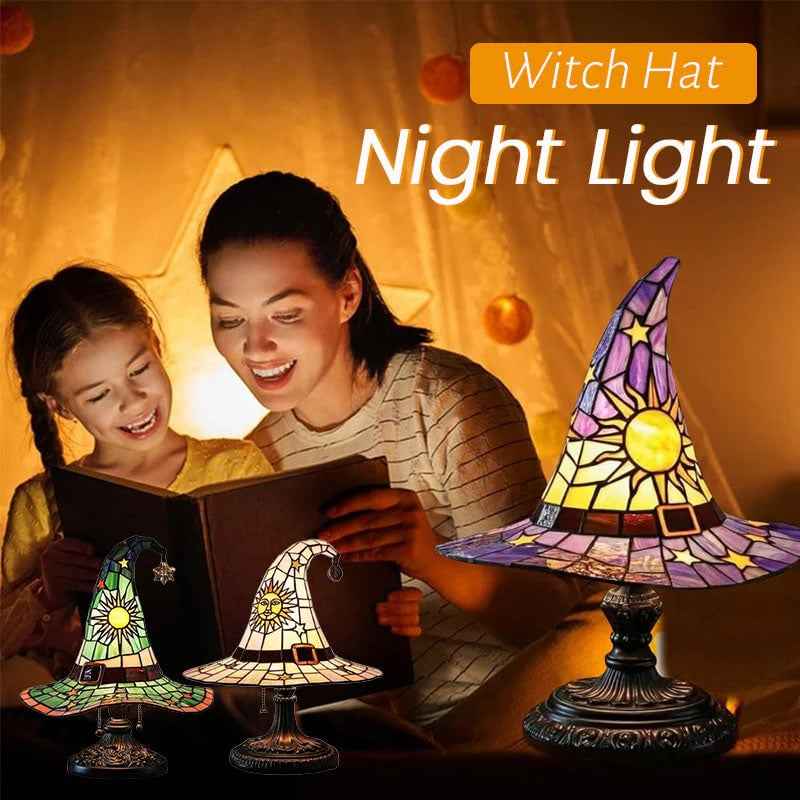 🔥Exclusive Limited Item 👍🔥50%OFF♠️Witch Hat Night Light & Stained ResinWitch Hat Lamp🎁