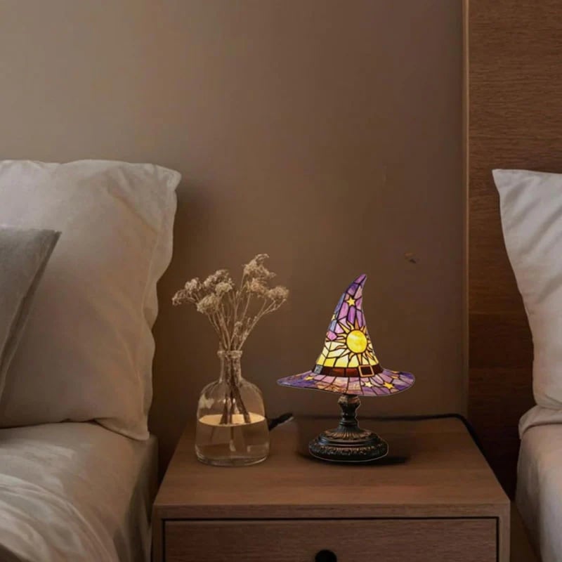 🔥Exclusive Limited Item 👍🔥50%OFF♠️Witch Hat Night Light & Stained ResinWitch Hat Lamp🎁