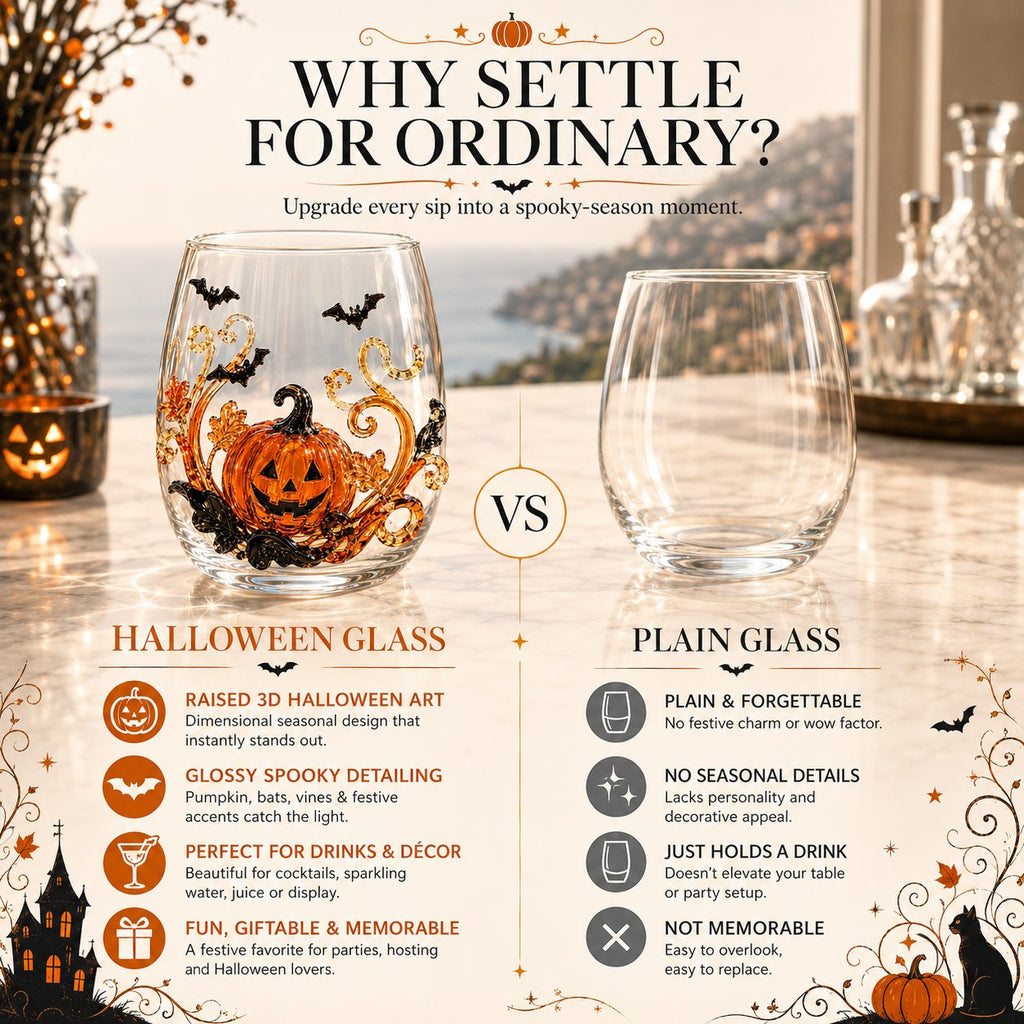 🔥 Last Day 49% OFF – 🎃 3D Halloween Glassware Collection | Spooky Designs, Festive Sips & Cozy Fall Moments