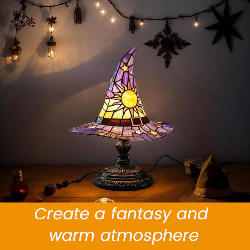 🔥Exclusive Limited Item 👍🔥50%OFF♠️Witch Hat Night Light & Stained ResinWitch Hat Lamp🎁
