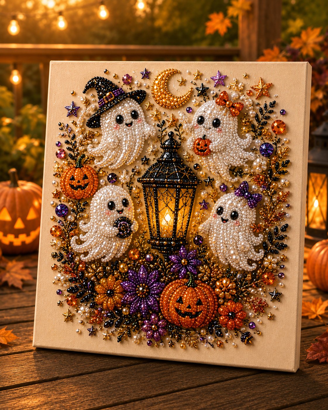 Last Day 60% OFF – ?✨ Halloween Pearl Art DIY Kit – Turn Tiny Pearls into Spooky-Cute Magic