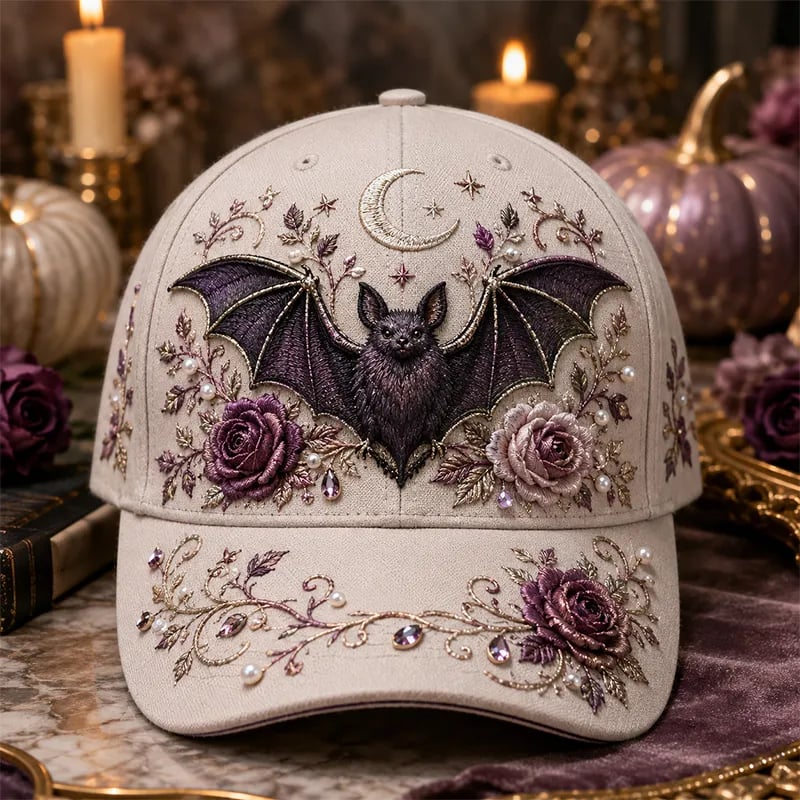 👻✨3D Halloween Embroidery Cap | Spooky Cute Adjustable Hat for Fall Outfits, Daily Styling & Halloween Parties