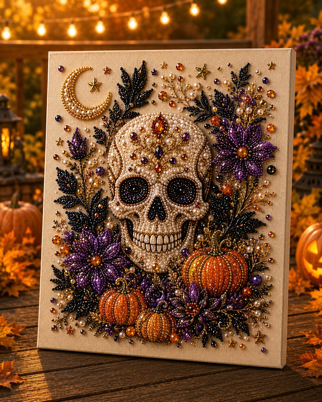 Last Day 60% OFF – ?✨ Halloween Pearl Art DIY Kit – Turn Tiny Pearls into Spooky-Cute Magic