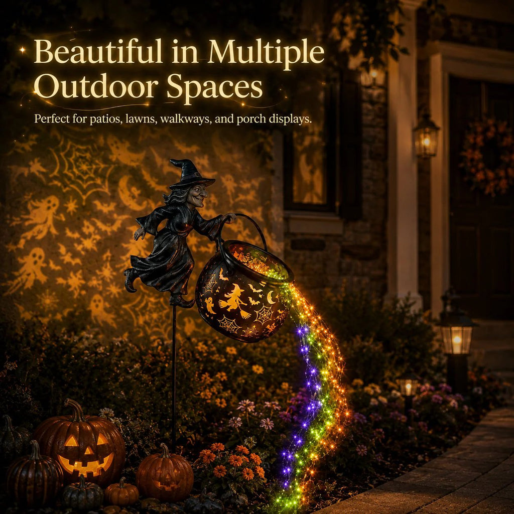🔥LAST DAY 60% OFF🔥Halloween Witch Cauldron Garden Light✨