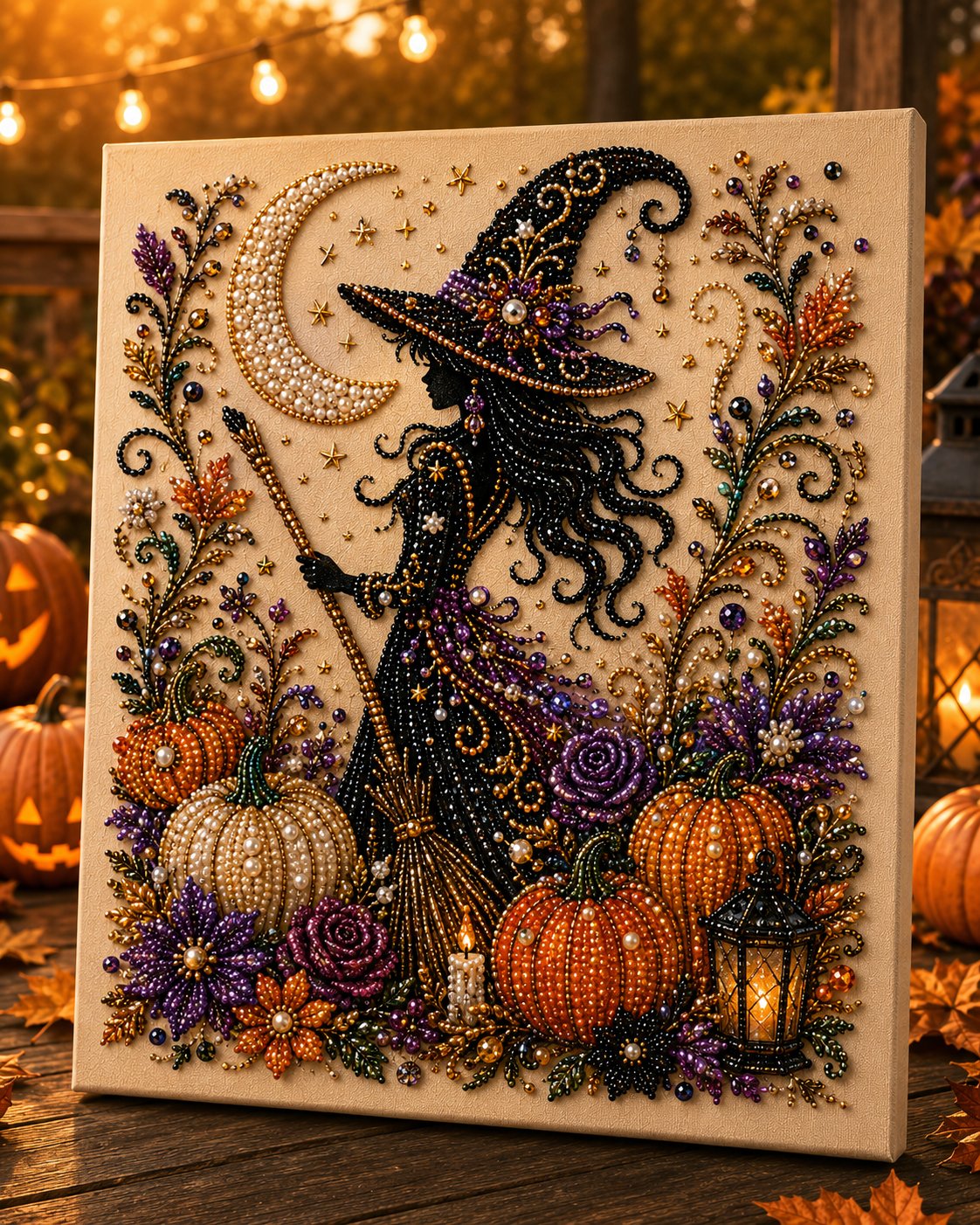 Last Day 60% OFF – ?✨ Halloween Pearl Art DIY Kit – Turn Tiny Pearls into Spooky-Cute Magic