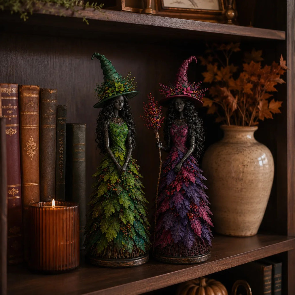 Enchanted Autumn Witch Figurine