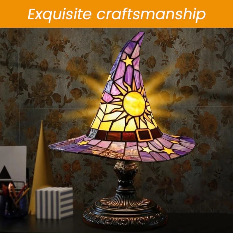 🔥Exclusive Limited Item 👍🔥50%OFF♠️Witch Hat Night Light & Stained ResinWitch Hat Lamp🎁