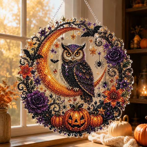 🔥Last Day 49% OFF - 🧙‍♀️🎃Halloween Witch Friendship Diamond Art Window Suncatcher