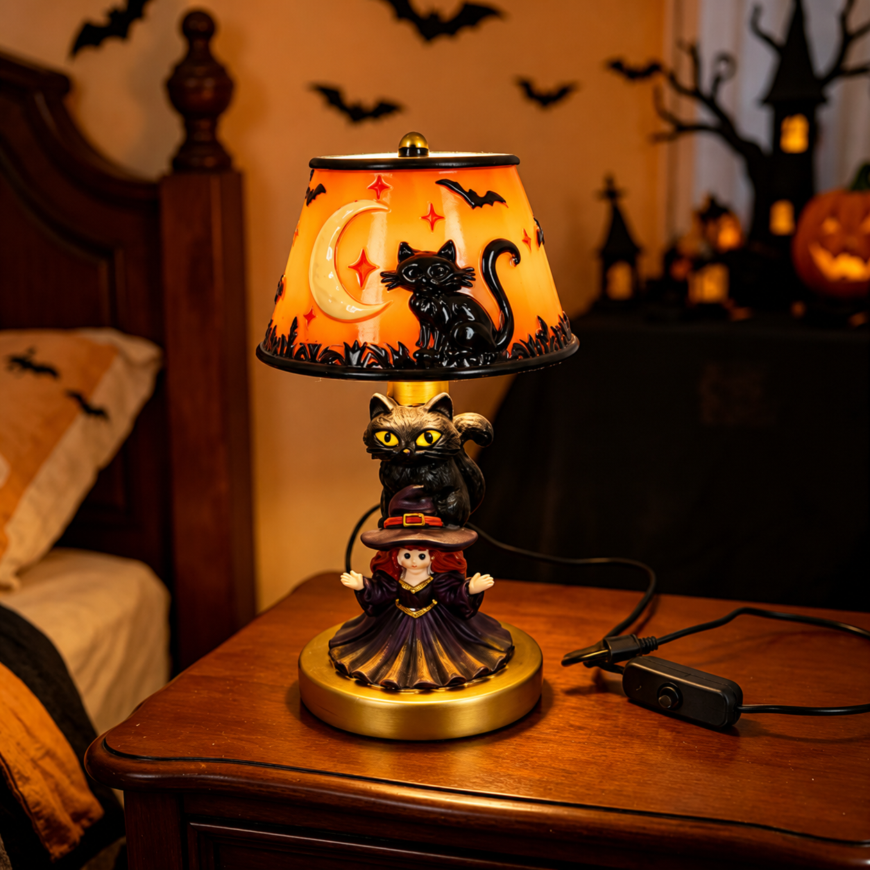 🎃 Tiffany-Style Halloween Lamp 👻 Spooky Glow for Any Room