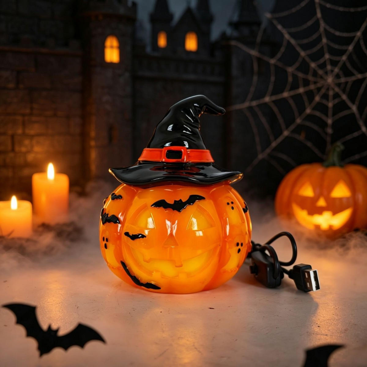 🎃 Tiffany-Style Halloween Lamp 👻 Spooky Glow for Any Room