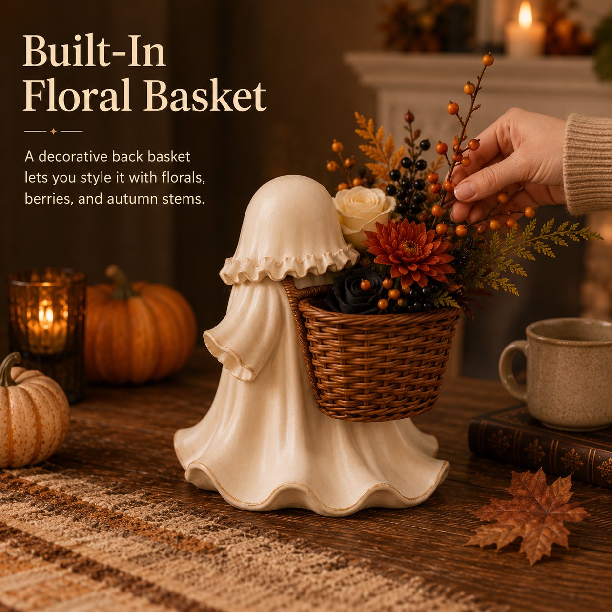 Fall Halloween Floral Holde