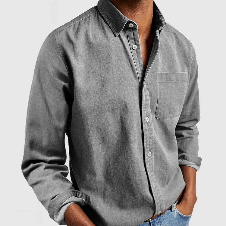 Men's Long Sleeve Button-Up Shirt