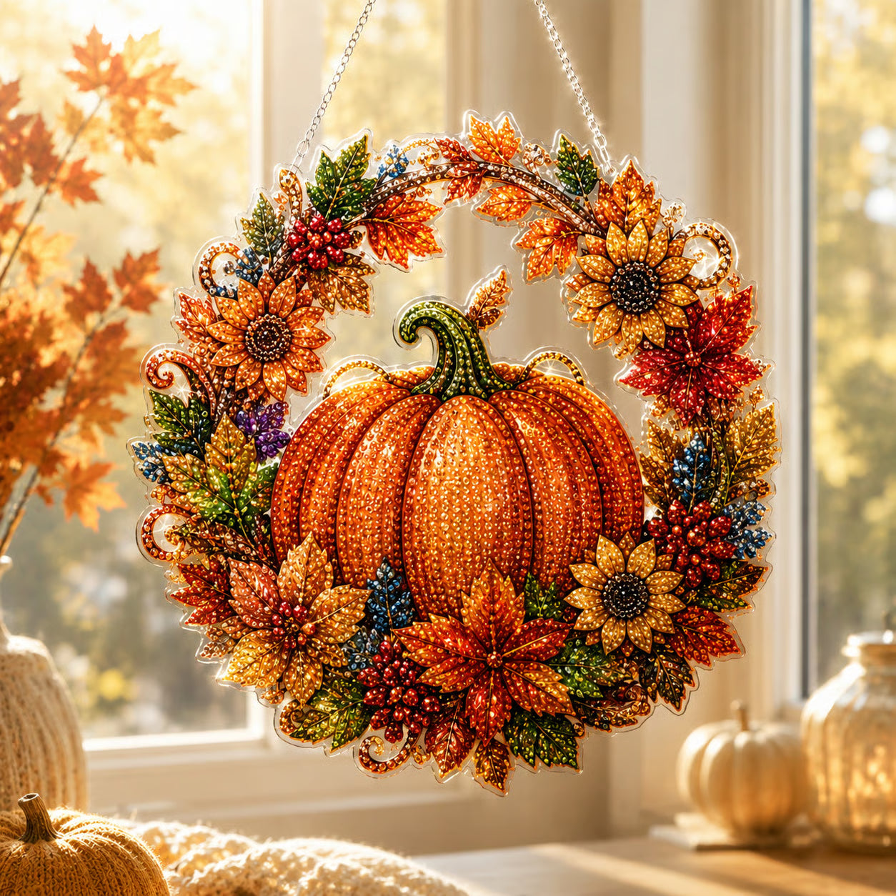 🔥Last Day 49% OFF - 🧙‍♀️🎃Halloween Witch Friendship Diamond Art Window Suncatcher