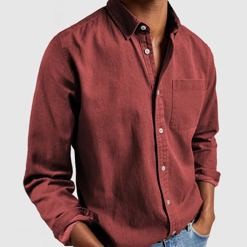 Men's Long Sleeve Button-Up Shirt