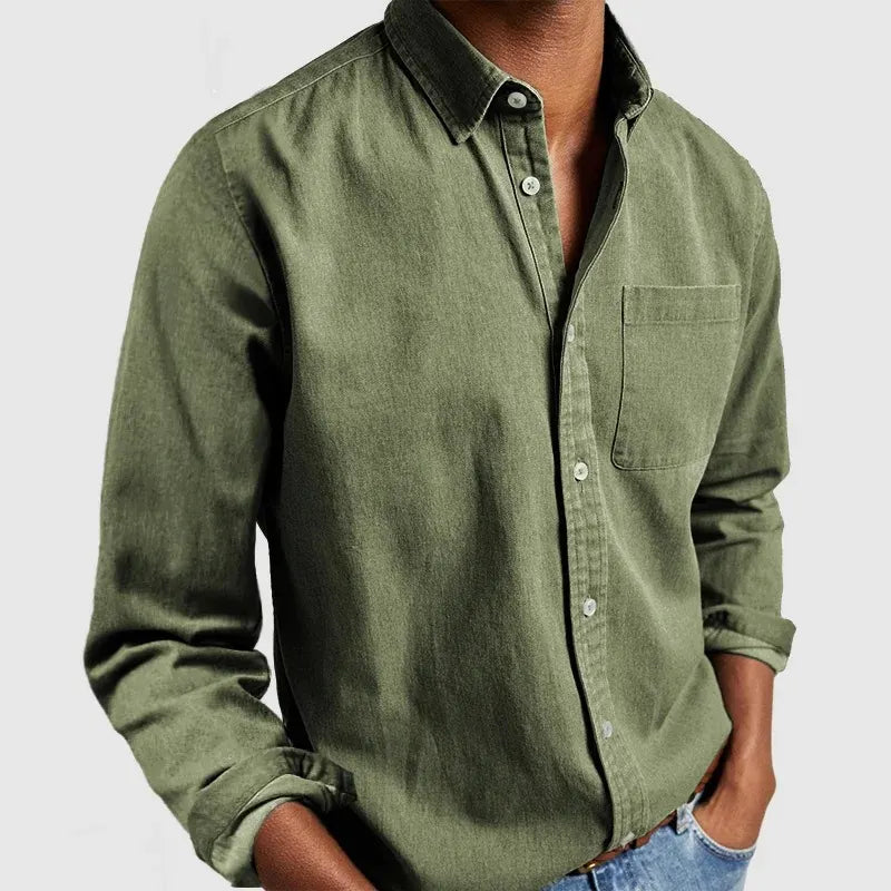 Men's Long Sleeve Button-Up Shirt
