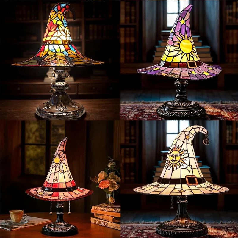 🔥Exclusive Limited Item 👍🔥50%OFF♠️Witch Hat Night Light & Stained ResinWitch Hat Lamp🎁