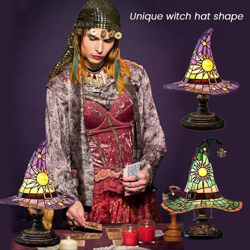 🔥Exclusive Limited Item 👍🔥50%OFF♠️Witch Hat Night Light & Stained ResinWitch Hat Lamp🎁