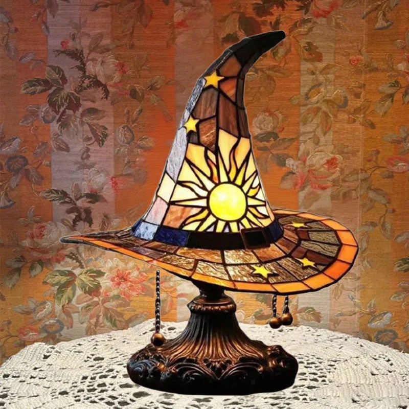 🔥Exclusive Limited Item 👍🔥50%OFF♠️Witch Hat Night Light & Stained ResinWitch Hat Lamp🎁